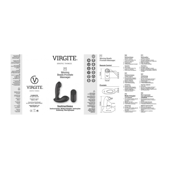 P3 PROSTATE VIBRATOR W/ REMOTE CONTROL