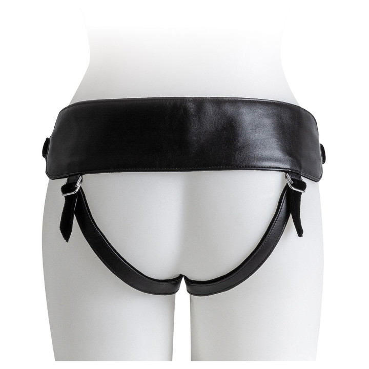 HARNESS WITH BLACK DILDO SIZE S