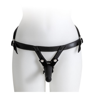 HARNESS WITH BLACK DILDO SIZE M