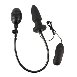 Inflatable vibrating butt plug
