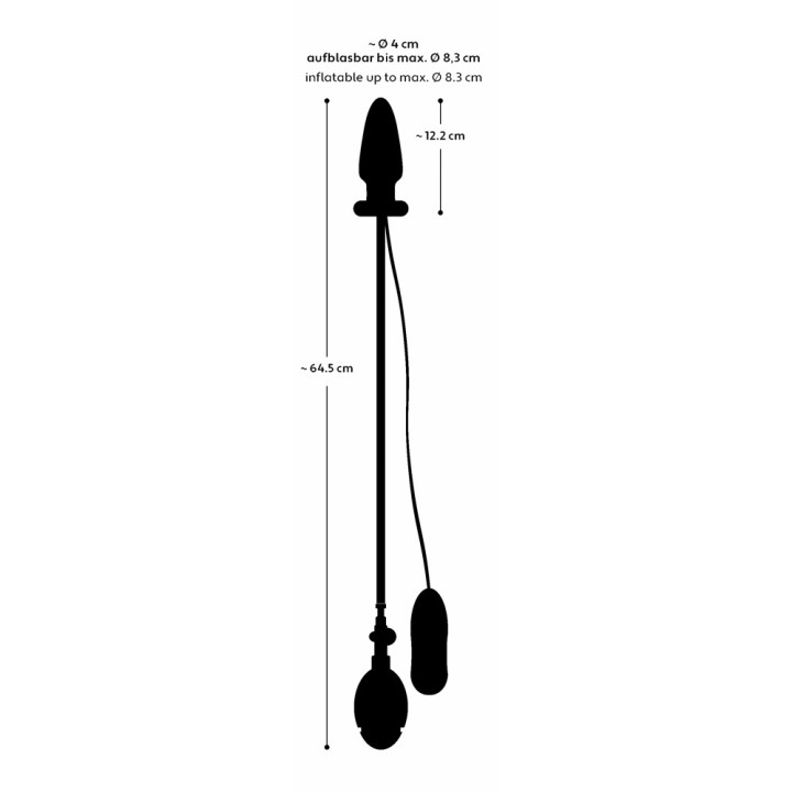 Inflatable vibrating butt plug
