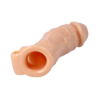 REALISTIC PENIS SHEATH S7 FLESH 21 CM W/ VIBRATION