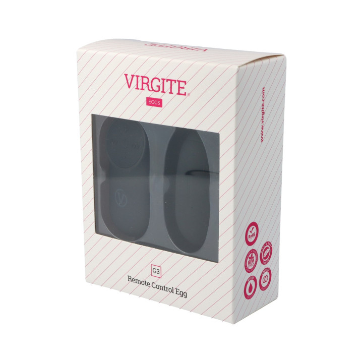 BLACK RECHARGEABLE VIBRATING EGG G3