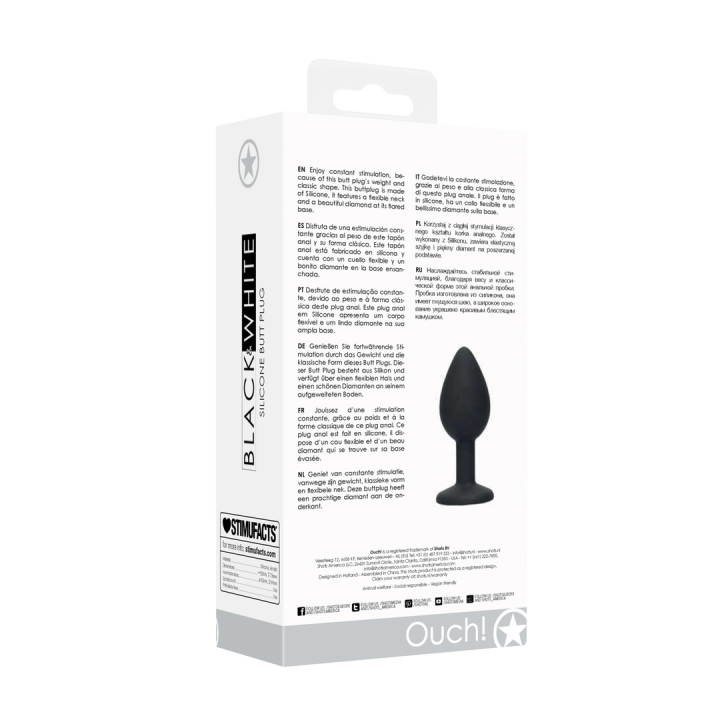 Silicone Butt Plug with Removable Jewelry