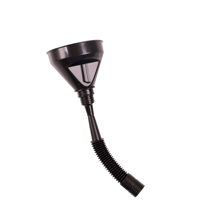 Open Mouth Gag Head Harness with Funnel - Black