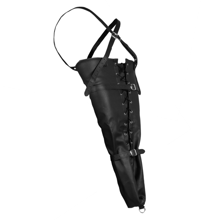 Lace-up Full Sleeve Arm Restraint - Black