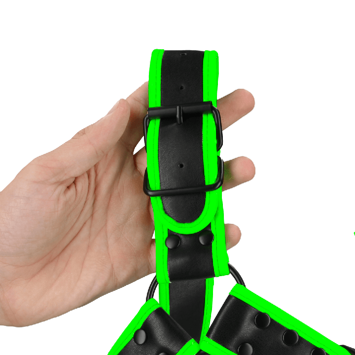 Bulldog Harness with Buckle - Glow in the Dark - S/M