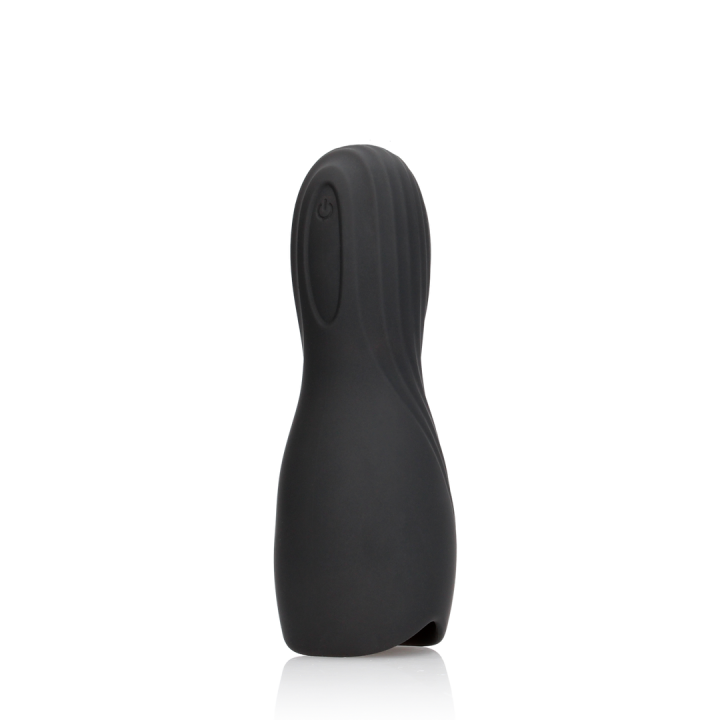 Vibrating Masturbator Sleeve - Licorice Black