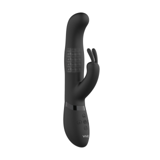Izara - Rotating Beads Rabbit Vibrator - Black