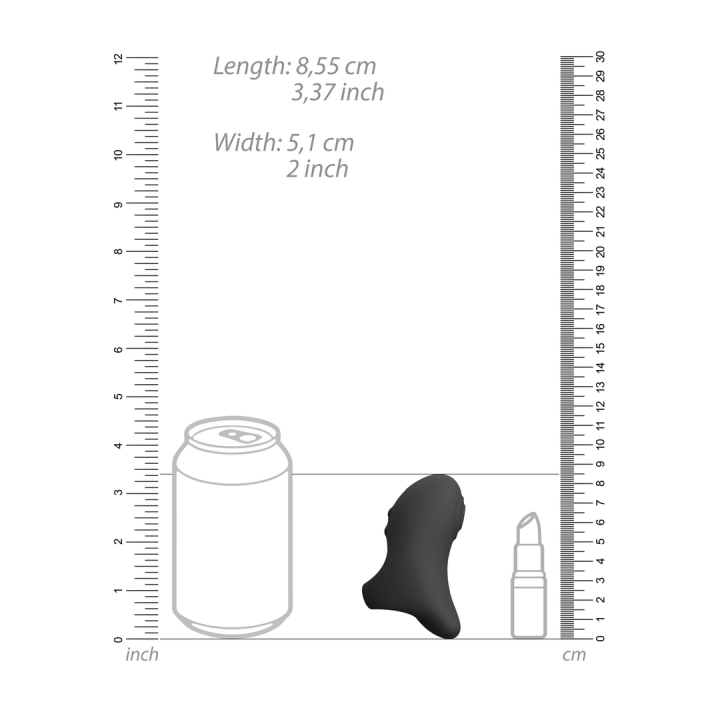 Hana - Pulse Wave Finger Vibrator - Black