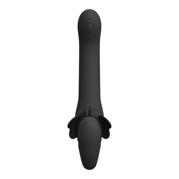 Satu - Pulse-Wave and Vibrating Strapless Strapon - Black