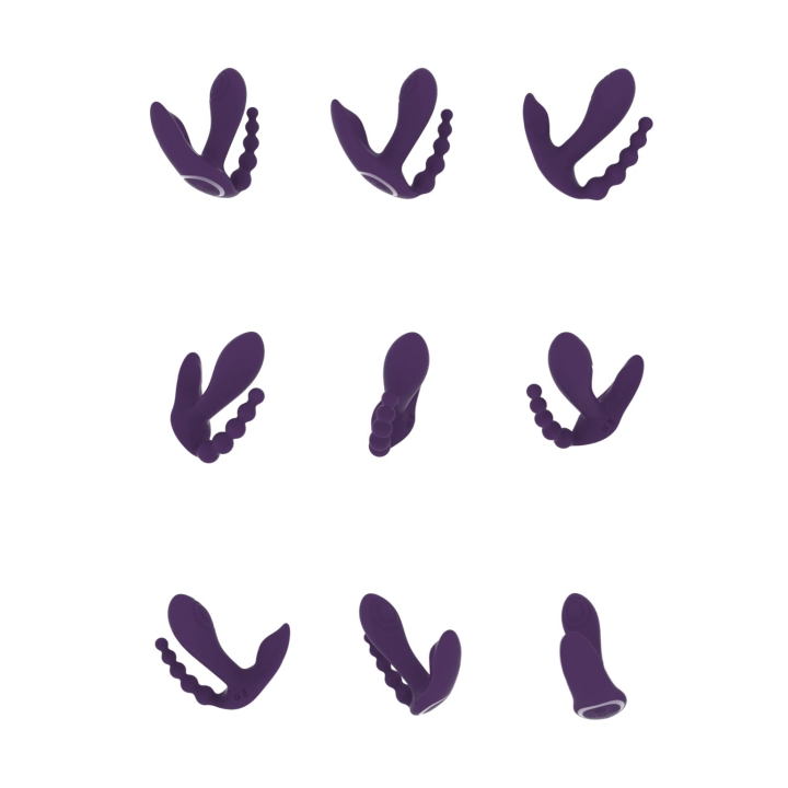 Kata - Pulse Wave  Vibrating Double Penetration Vibrator - Purple