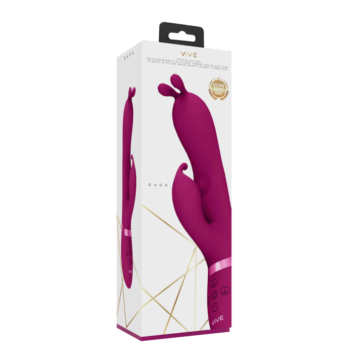 Gada - Vibrating Bunny Ear G-Spot Rabbit with Pulse Wave Shaft