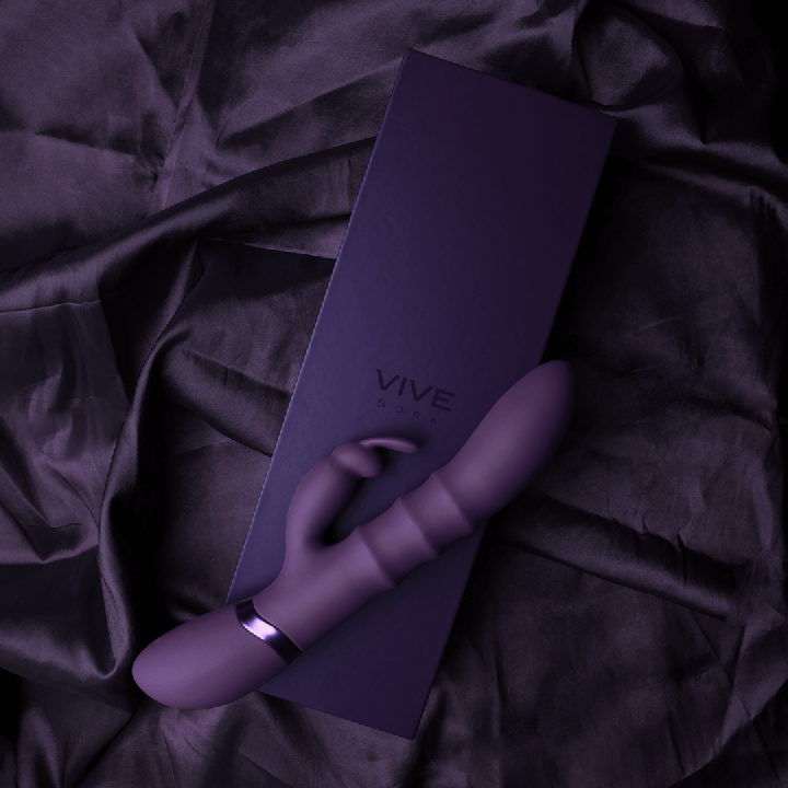 Sora - Up  Down Stimulating Rings, Vibrating G-Spot Rabbit - Purple