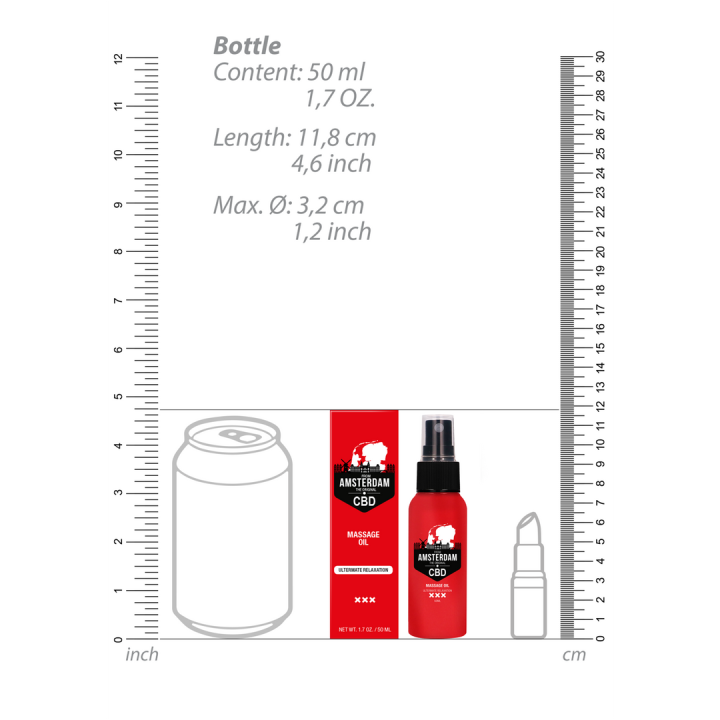 Original CBD from Amsterdam - Massage Oil - 2 fl oz / 50 ml