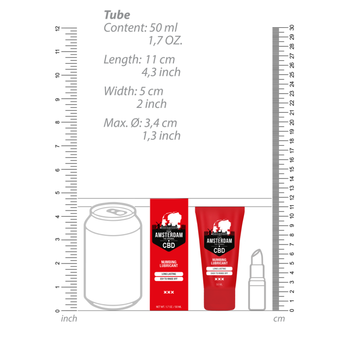 Original CBD from Amsterdam - Numbing Lubricant - 2 fl oz / 50 ml