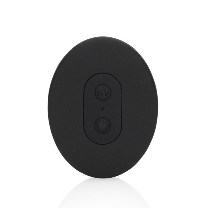 Smooth Vibrating Anal Plug with Remote Control - Licorice Black