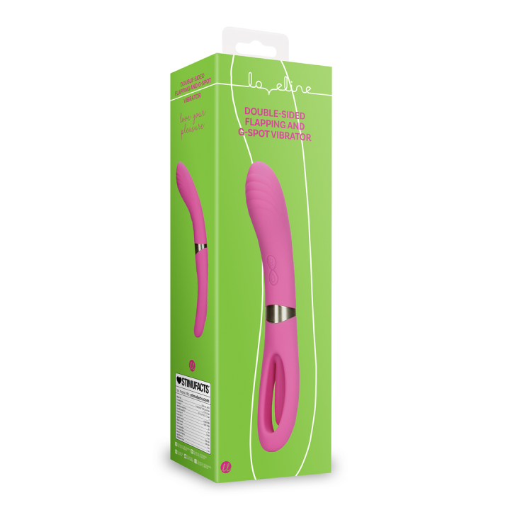 Double-Sided Flapping and G-Spot Vibrator - Exuberant Pink