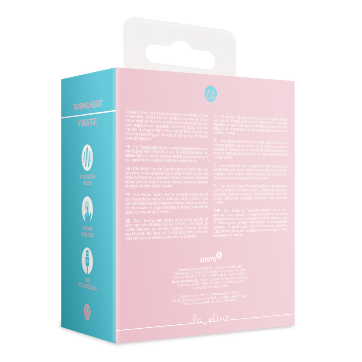Tapping Heart Vibrator - Pink Arabesque