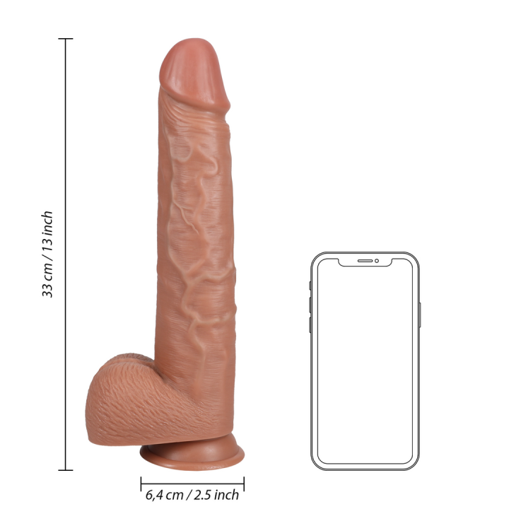 Extra Large Straight with Balls 13 / 33 cm - Tan