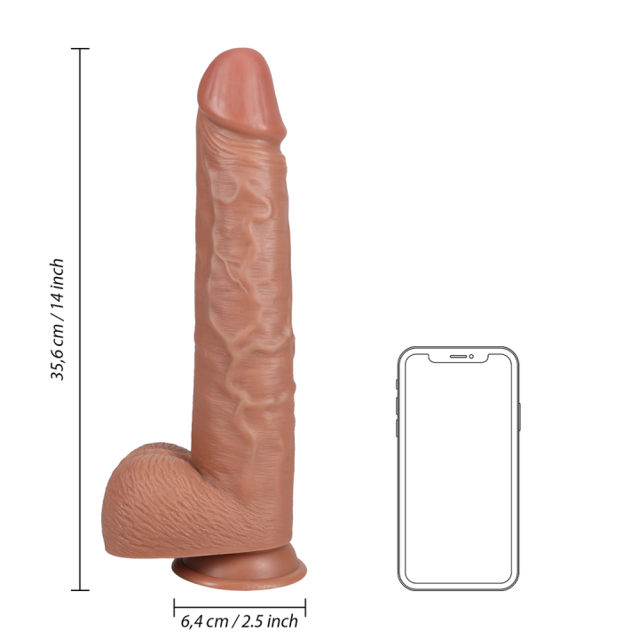 Extra Large Straight with Balls 14 / 35,5 cm - Tan