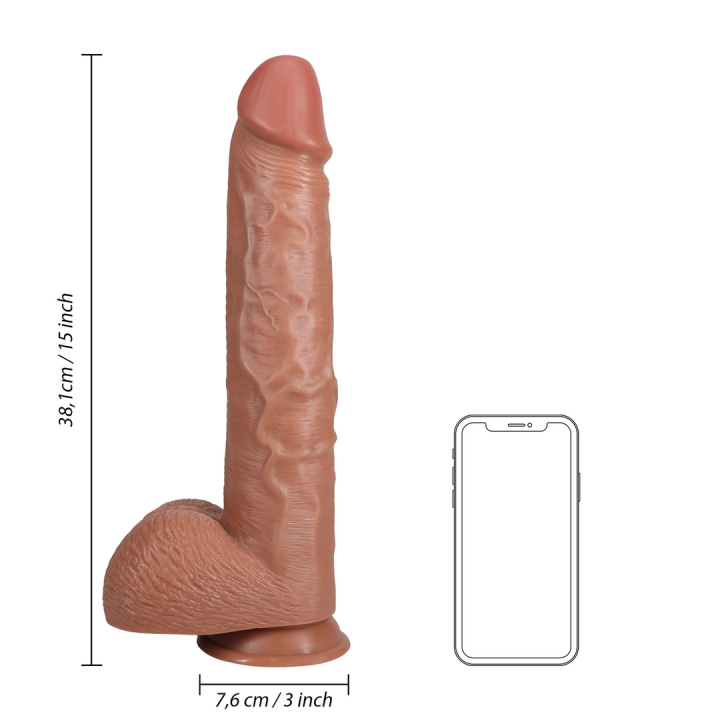 Extra Large Straight with Balls 15 / 38 cm - Tan
