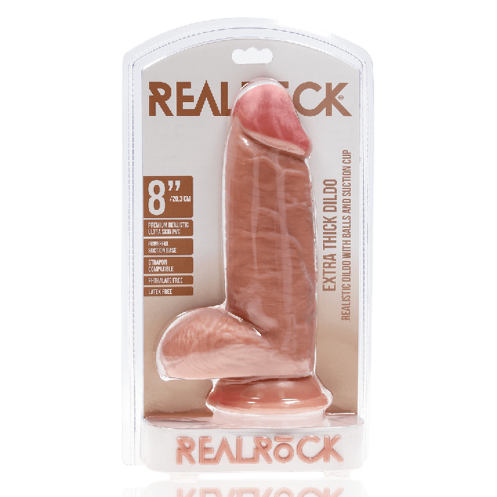 Extra Thick Straight with Balls 8 / 20,3 cm - Flesh