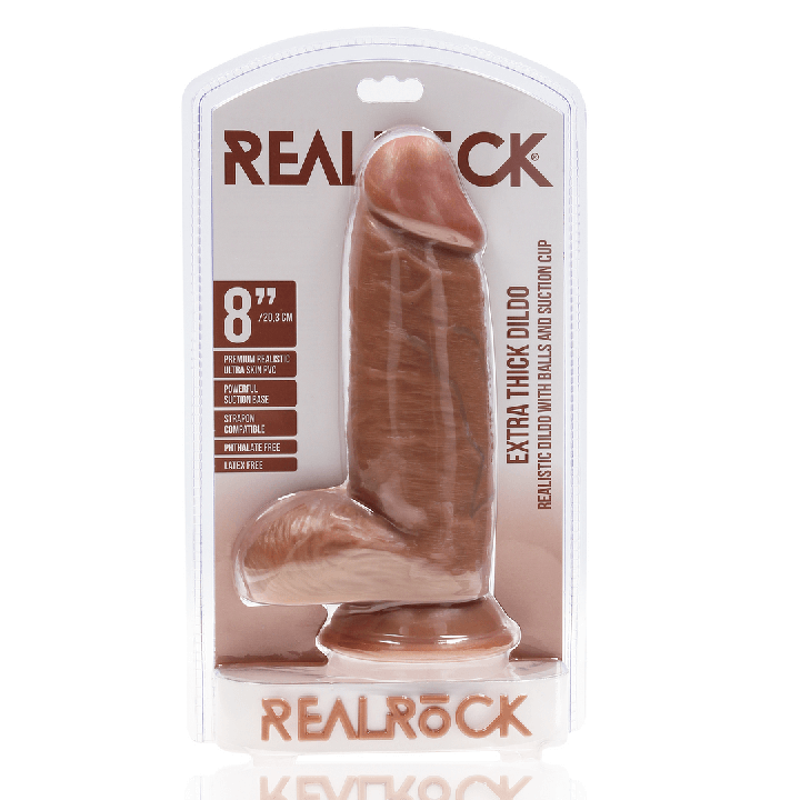 Extra Thick Straight with Balls 8 / 20,3 cm - Tan