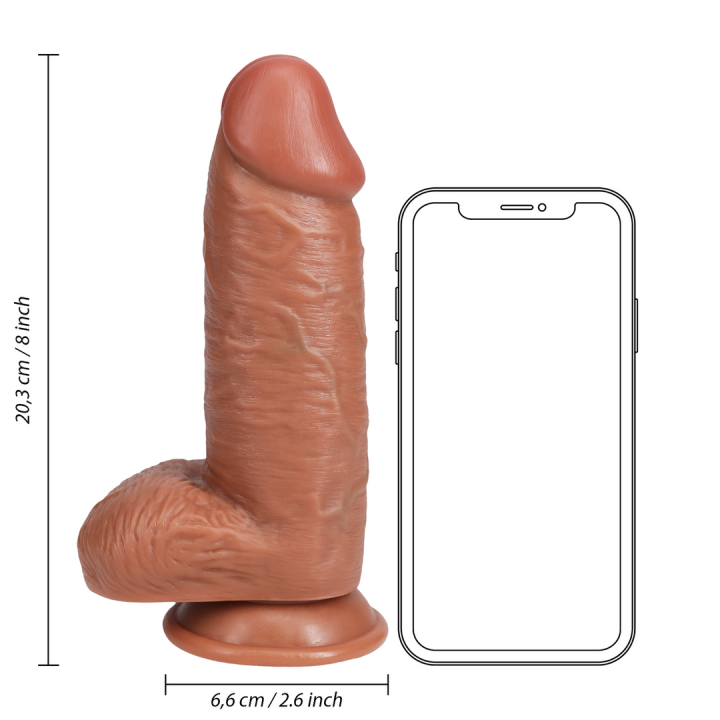 Extra Thick Straight with Balls 8 / 20,3 cm - Tan