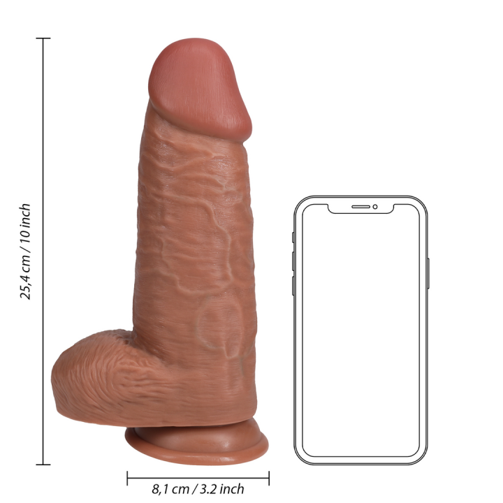 Extra Thick Straight with Balls 10 / 25,4 cm - Tan