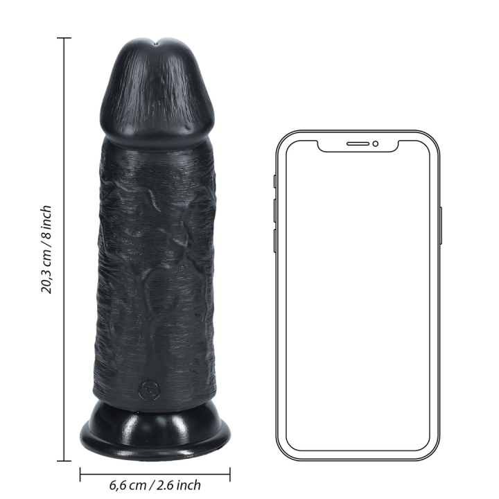 Extra Thick Straight without Balls 8 / 20,3 cm - Black