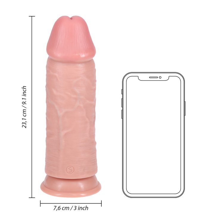 Extra Thick Straight without Balls 9 / 23 cm - Flesh