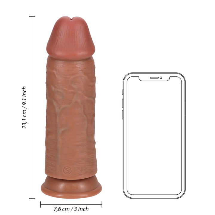 Extra Thick Straight without Balls 9 / 23 cm - Tan
