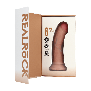 Vibrating Regular Curved Cock - 6 / 15,5 cm - Flesh