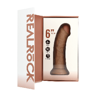 Vibrating Regular Curved Cock - 6 / 15,5 cm - Tan