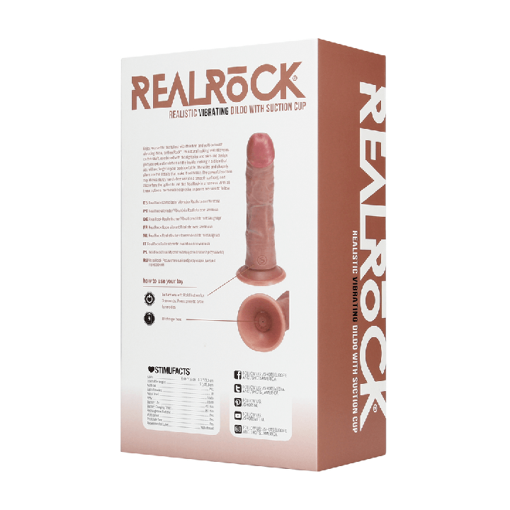 Vibrating Regular Curved Cock - 6 / 15,5 cm - Tan