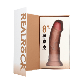 Vibrating Regular Curved Cock - 8 / 20,5 cm - Flesh