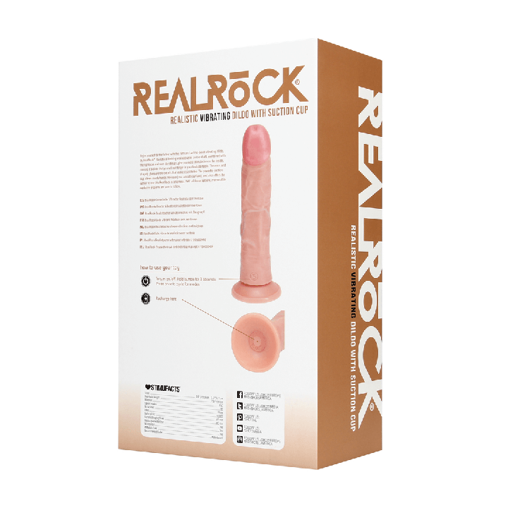 Vibrating Regular Curved Cock - 8 / 20,5 cm - Flesh