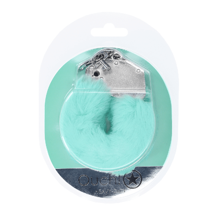Heavy-duty Fluffy Handcuffs - Powder Green