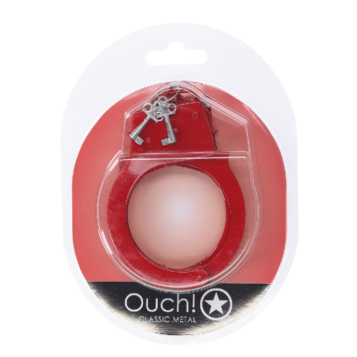 Classic Metal Handcuffs - Red