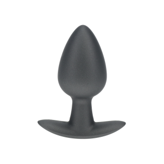 Smooth Silicone Anal Plug - Medium - 3.1 / 7,9 cm - Gunmetal