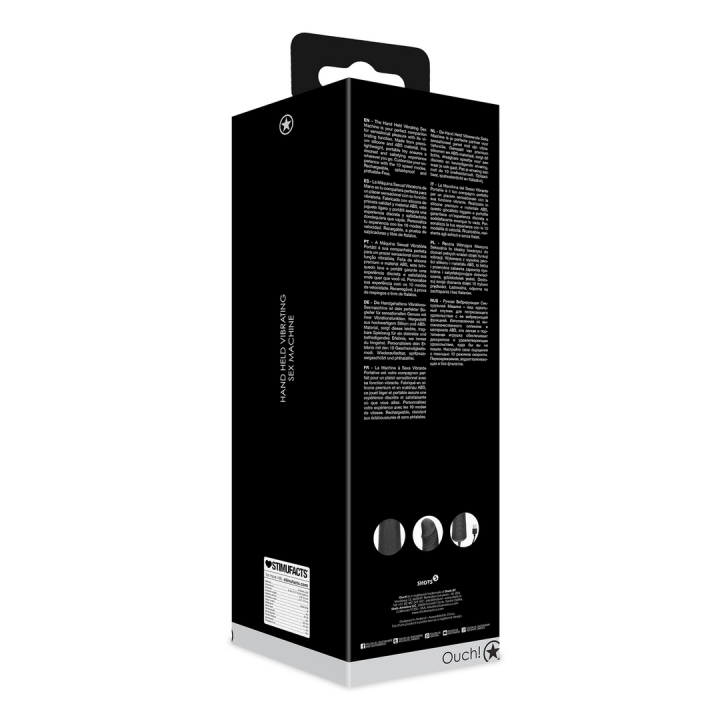 Hand Held Vibrating Sex Machine - Black