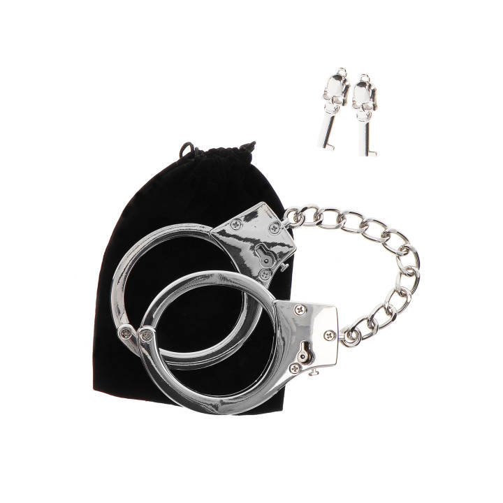 Taboom Bondage Essentials Silver Plated BDSM Handcuffs