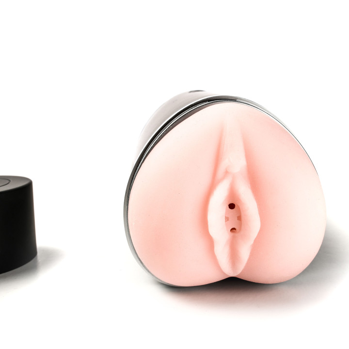 Simple Pleasure masturbator z wibracją wagina cyberskóra ładowany usb  złoty