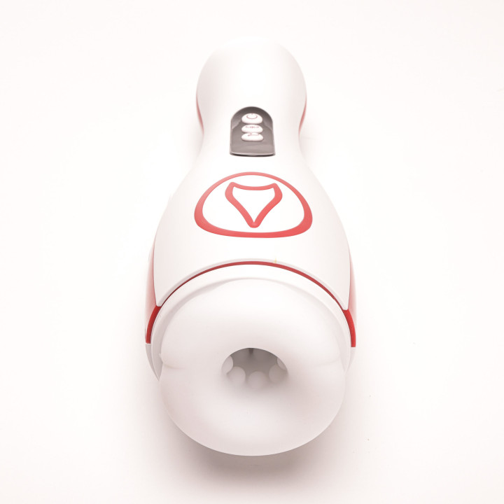 Velvet Touch masturbator z wibracją ssaniem cyberskóra ładowany usb biały