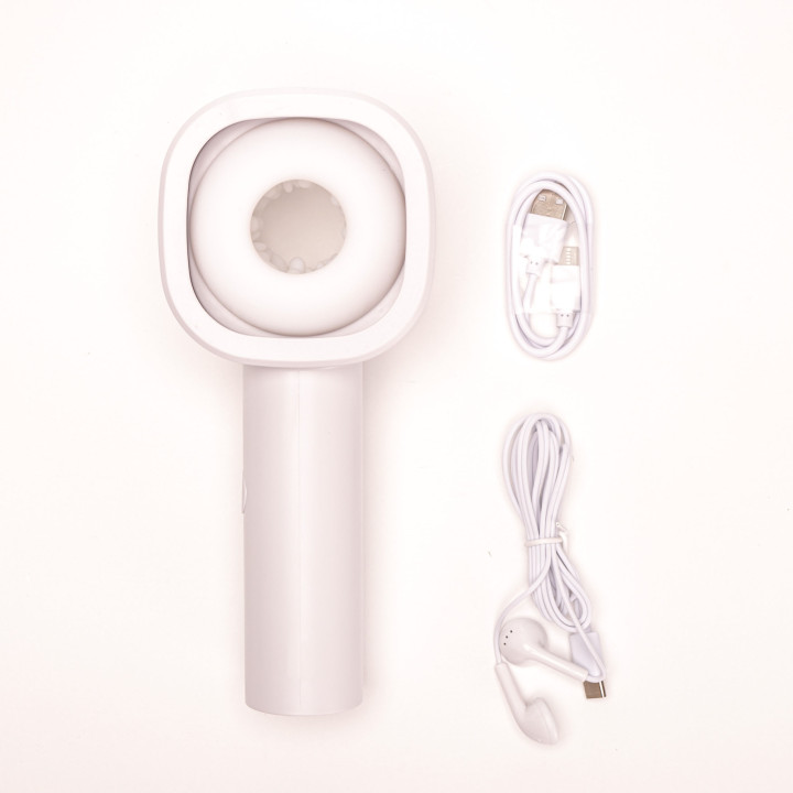 Velvet Touch masturbator posuwisty cyberskóra ładowany usb biały