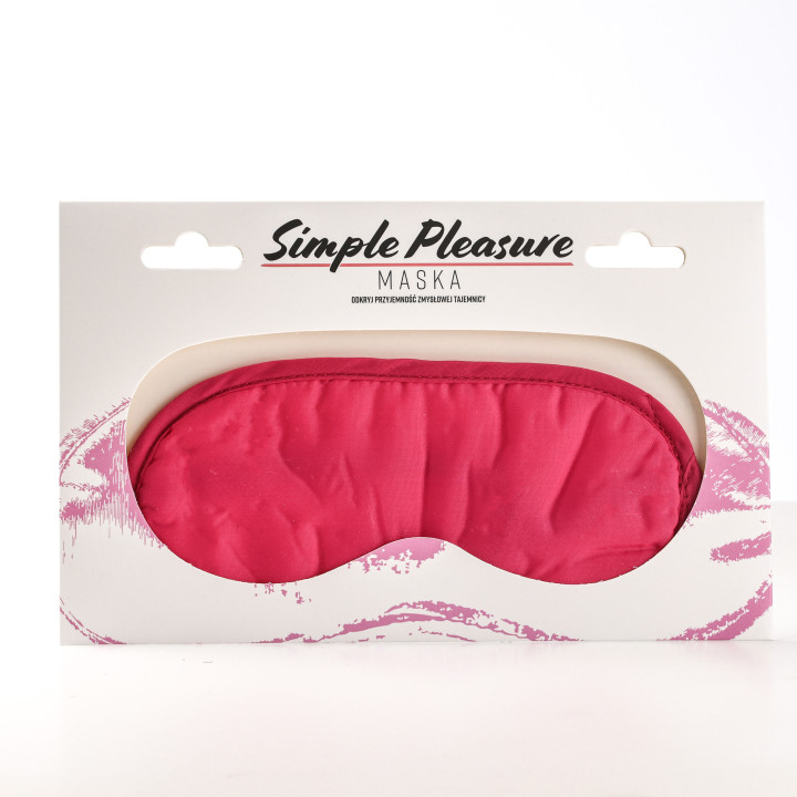 Simple Pleasure maska na oczy satynowa różowa