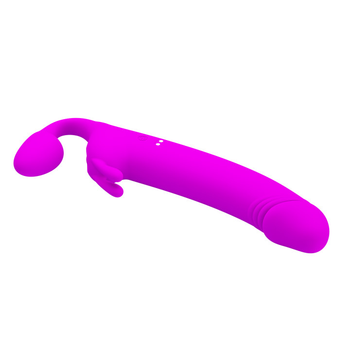 Party Up strap-on wibracje ładowany usb kolor fioletowy Oliver