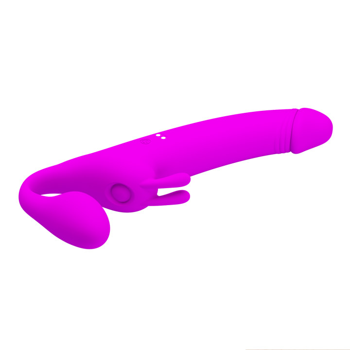 Party Up strap-on wibracje ładowany usb kolor fioletowy Oliver