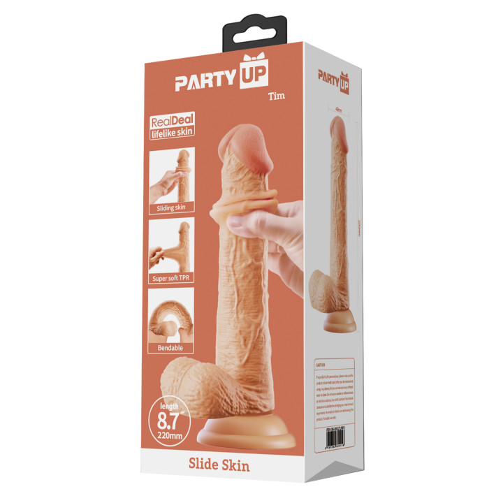 Party Up dildo cyberskóra kolor cielisty 22 cm Tim